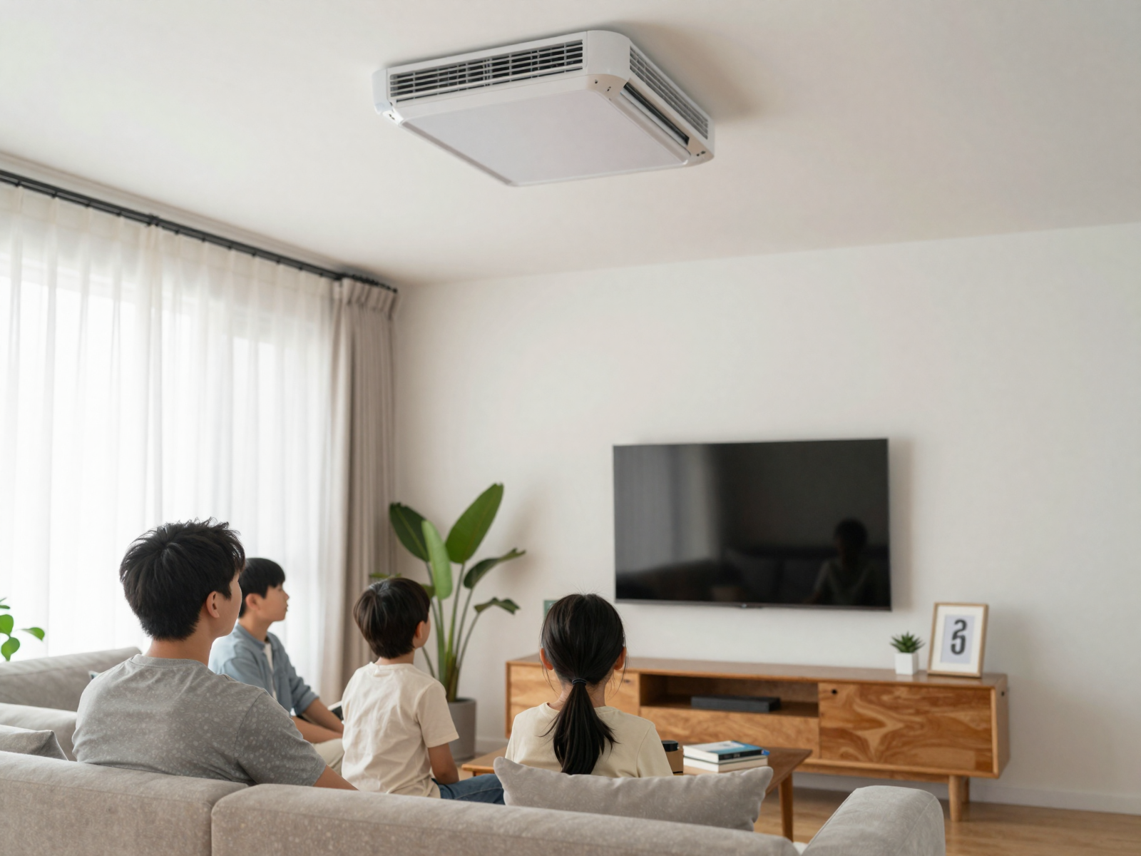 HVAC technician and homeowner discussing options